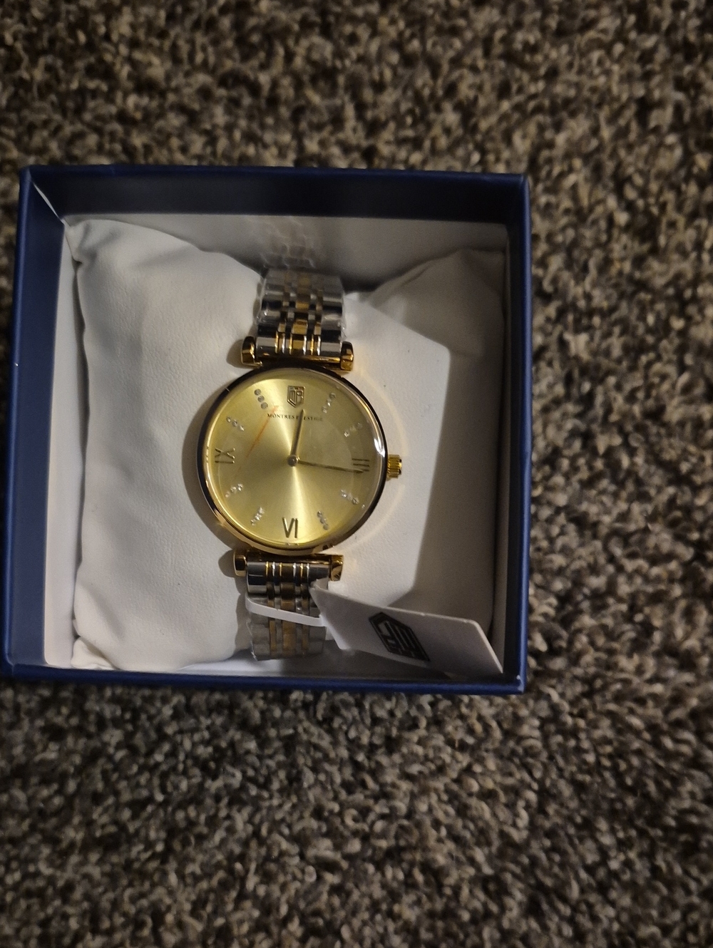 Unbranded Women's Two-Tone Gold Dial Dress Watch